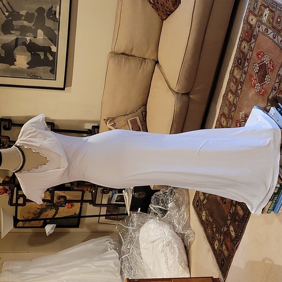 Body-con stretchy lace sexy wedding gown - Picture 1 of 9